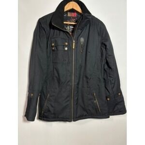 Obermeyer Jacket Womens 12 Black Delaney Full Zip Technical Utility Outdoor Ski